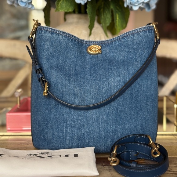 Coach Blue Denim Willow Soft
Bucket Bag - Picture 1 of 10